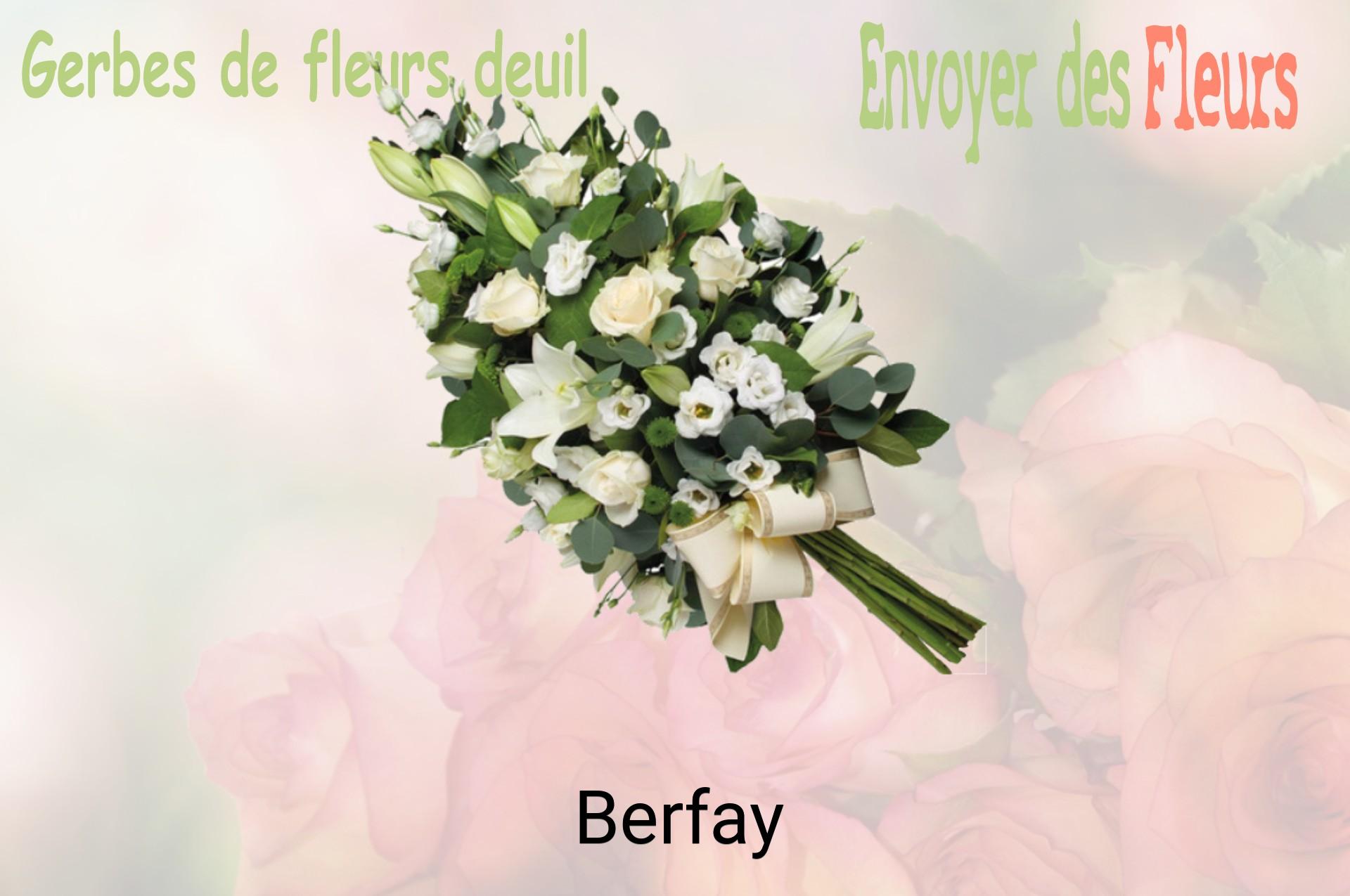 Gerbe de fleurs de deuil livrée à Berfay